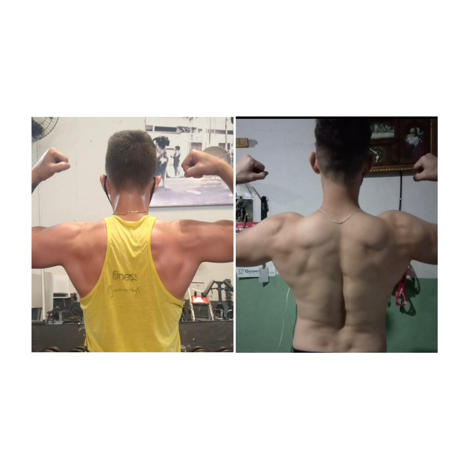 Foto das costas de Wesley antes da evolução